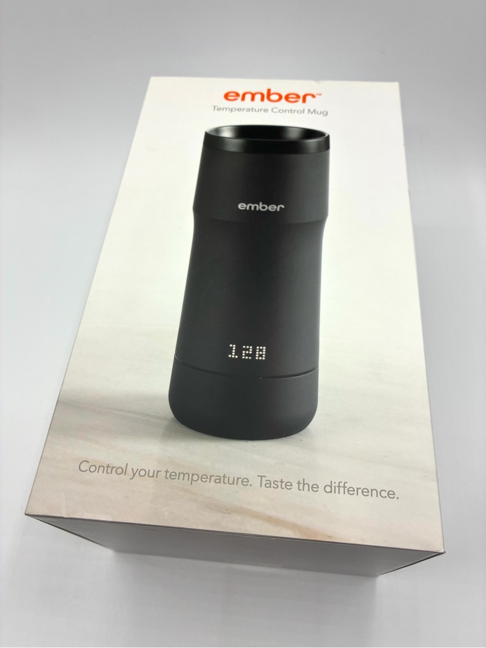 Ember Temperature Control Mug 12 oz Black New Open Box w/ Charging Coaster